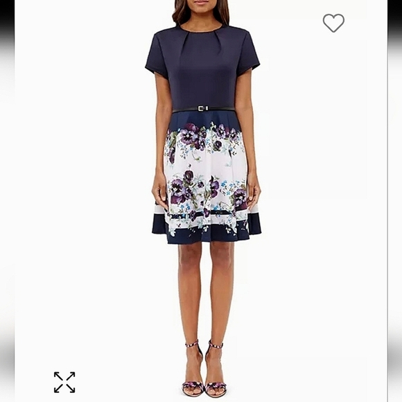 Ted Baker-Enchantment Skater Dress-Size 6 (Ted 2) - Picture 1 of 17